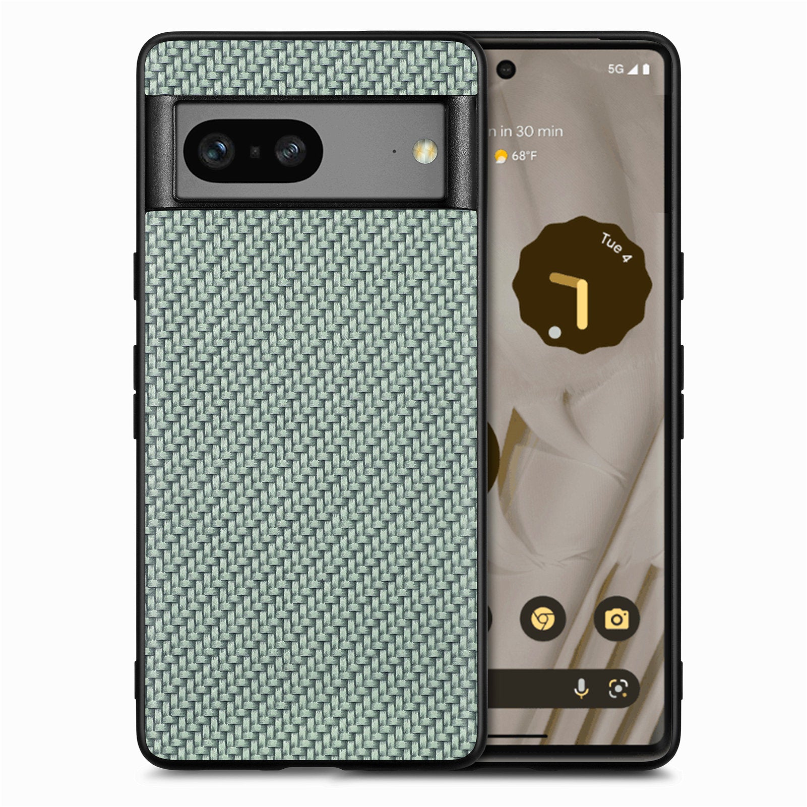For Google Pixel 7a 5G Carbon Fiber Texture Phone Back Case PU Leather Coated PC TPU Shockproof Cover For Google Pixel 7a 5G Carbon Fiber Texture Phone Back Case PU Leather Coated PC TPU Shockproof Cover